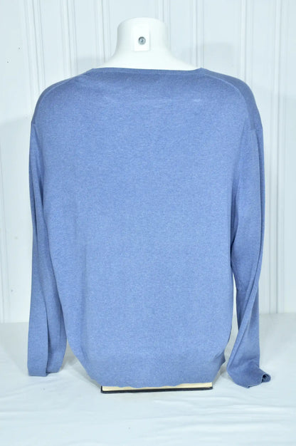 Pull Ralph Lauren bleu clair à col V – Taille XL