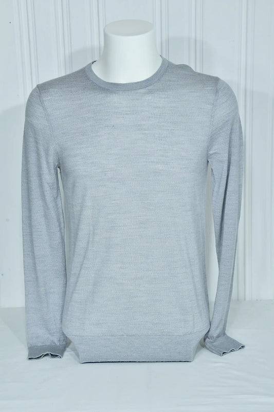 Pull Hugo Boss gris clair en laine et coton – Taille M
