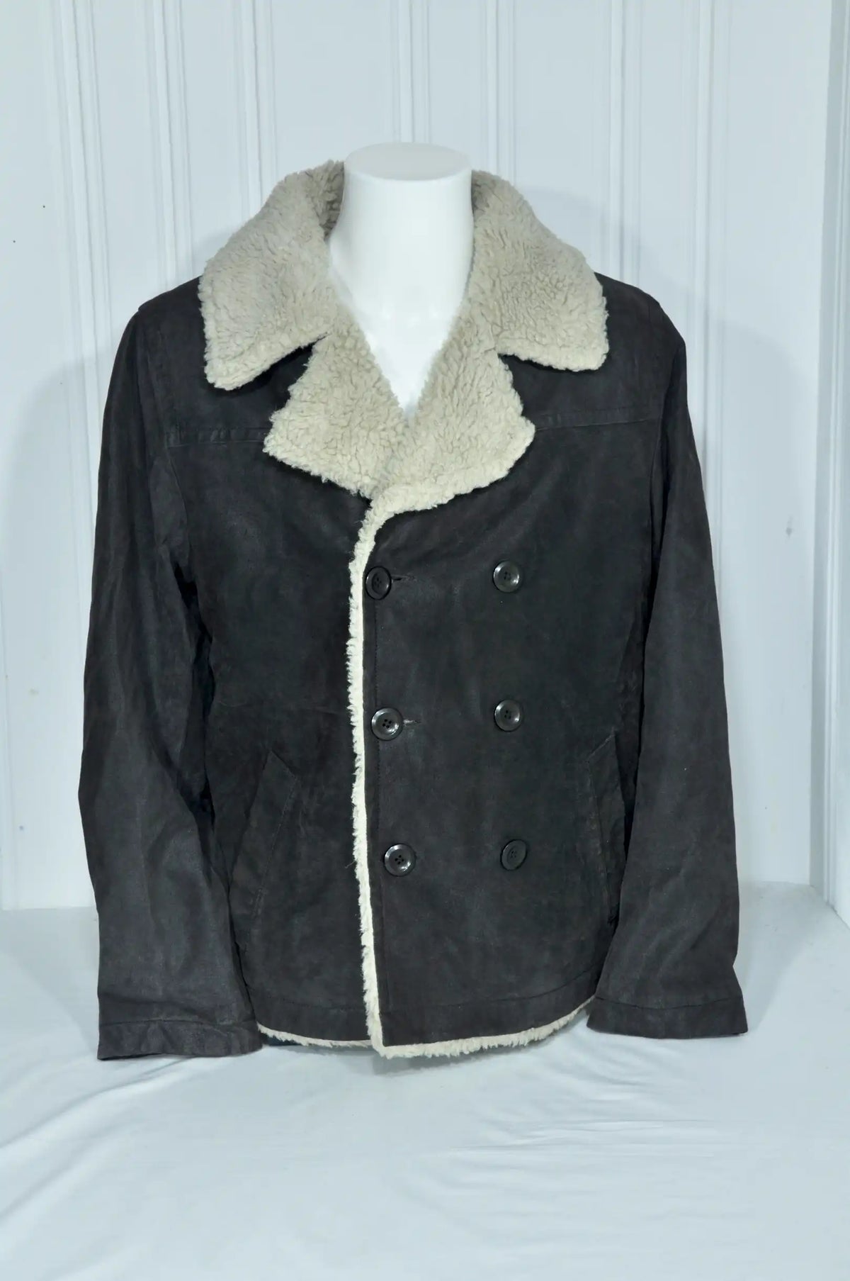 Blouson vintage ELDYS en cuir marron – Taille XL