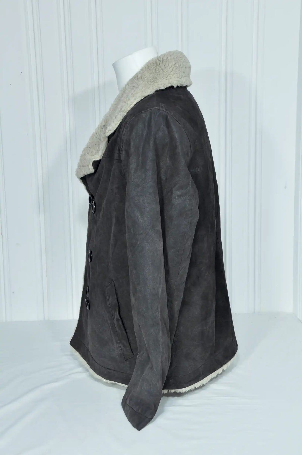 Blouson vintage ELDYS en cuir marron – Taille XL