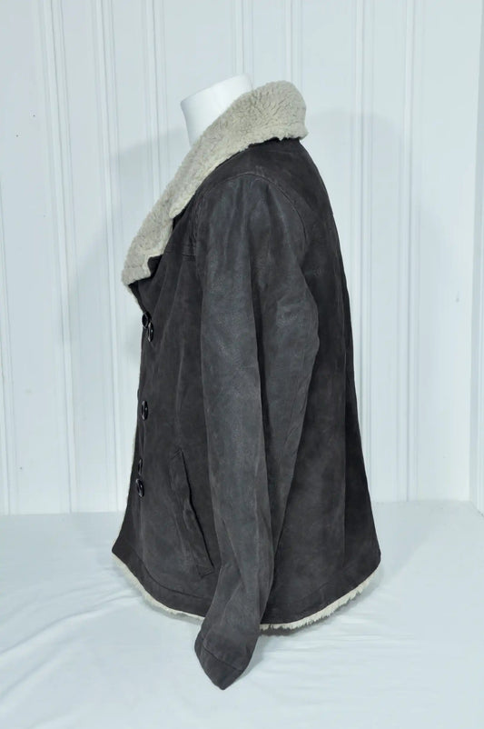 Blouson vintage ELDYS en cuir marron – Taille XL