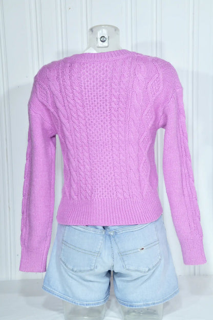 Pull femme torsadé rose – Taille S