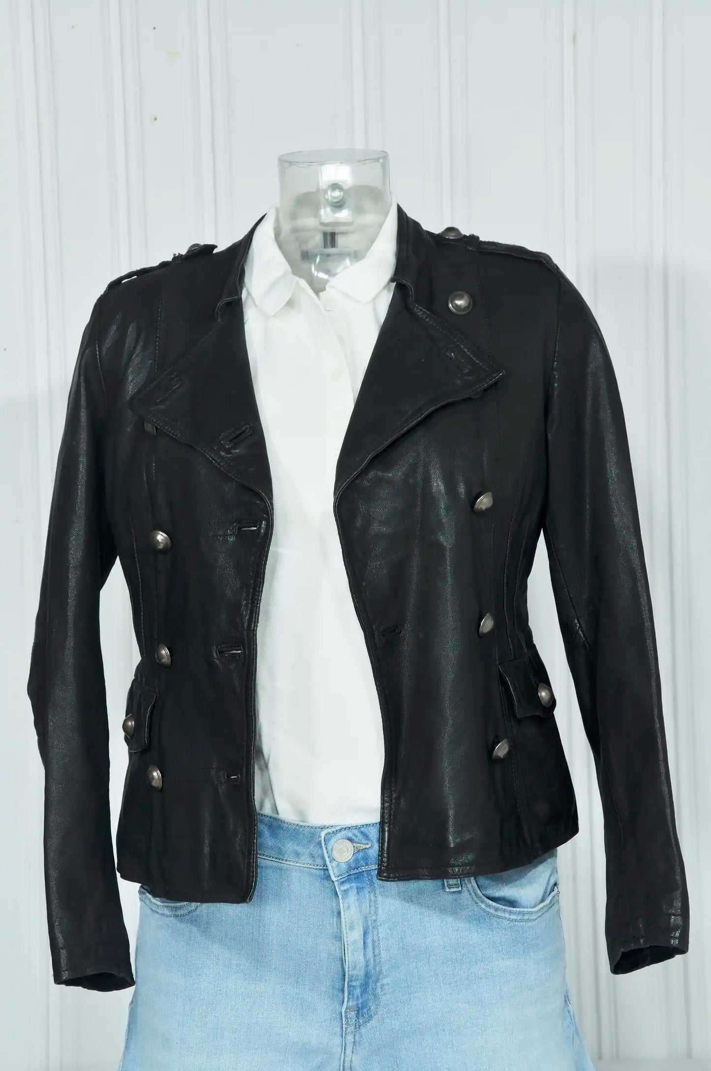 Veste en cuir marron S OAKWOOD vintage