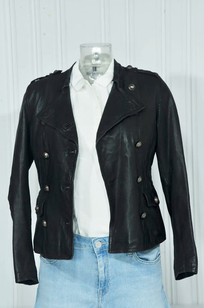 Veste en cuir marron S OAKWOOD vintage