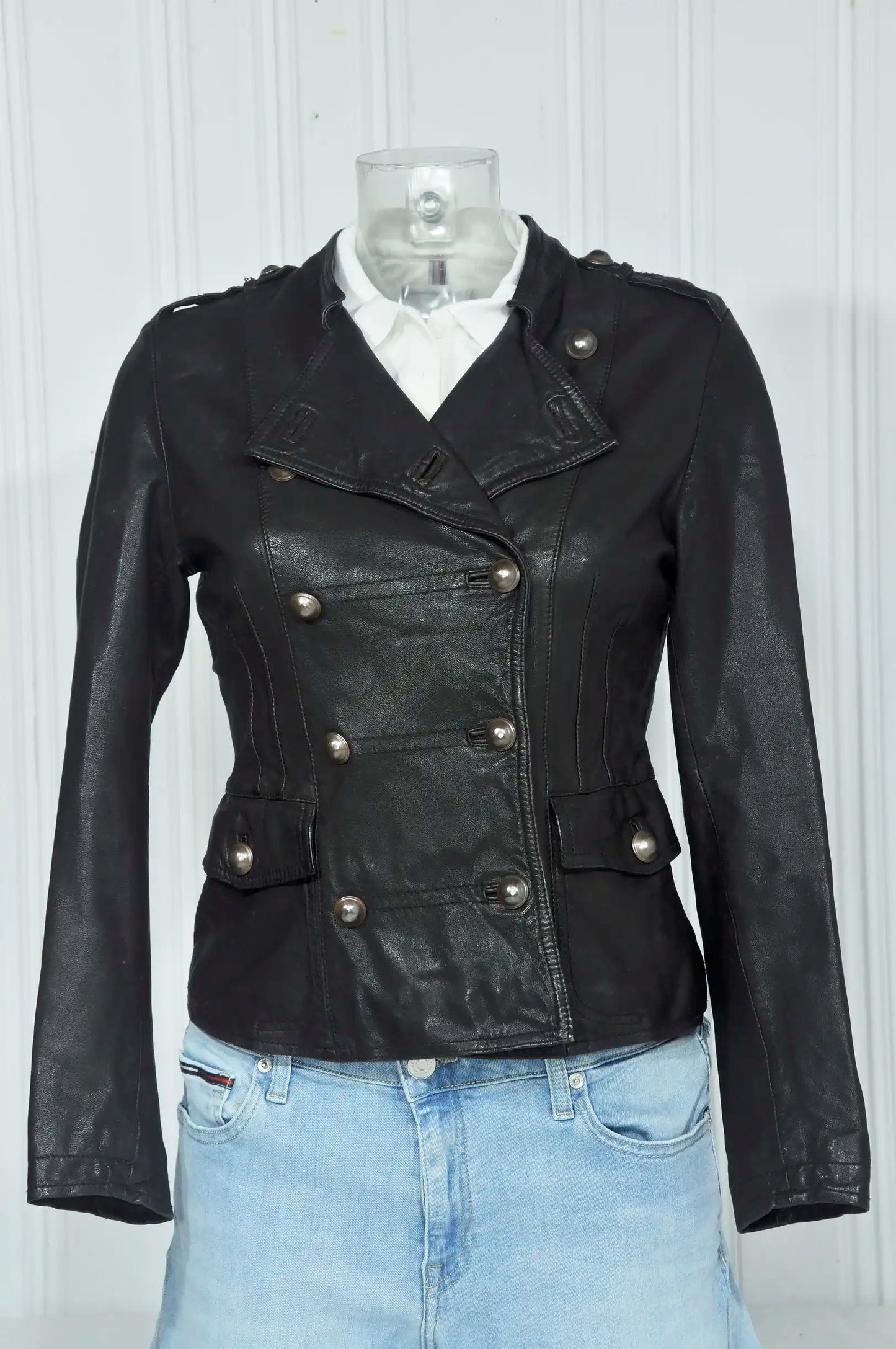 Veste en cuir marron S OAKWOOD vintage