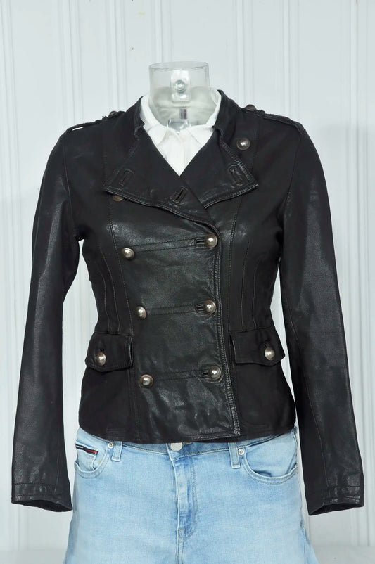 Braune Lederjacke S OAKWOOD Vintage