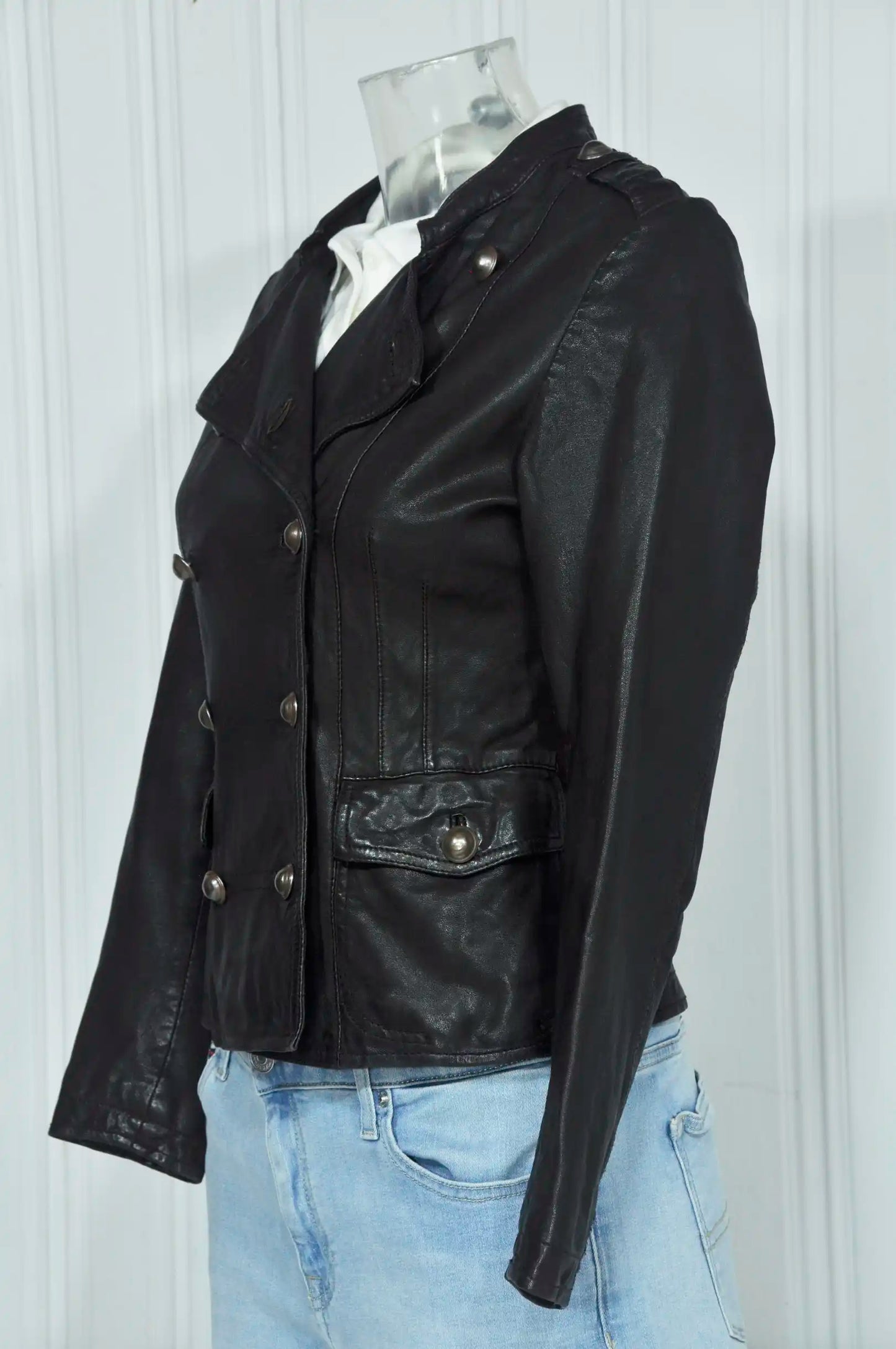 Veste en cuir marron S OAKWOOD vintage
