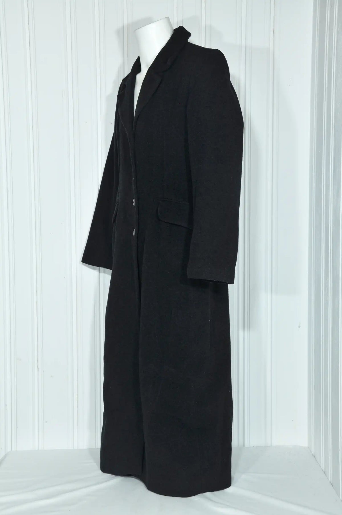 Manteau long Renatto BENE en laine – Gris anthracite – Taille 44