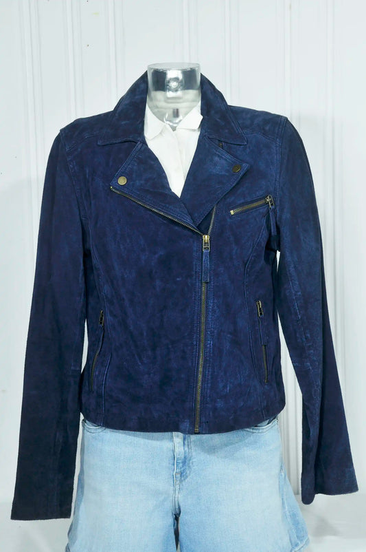 Wildleder-Perfekto Königsblau Gr. 44 – Vintage