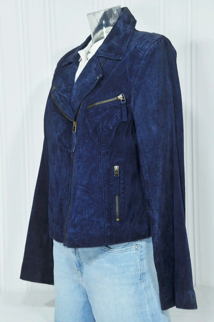 Perfecto en daim bleu roi T44- vintage