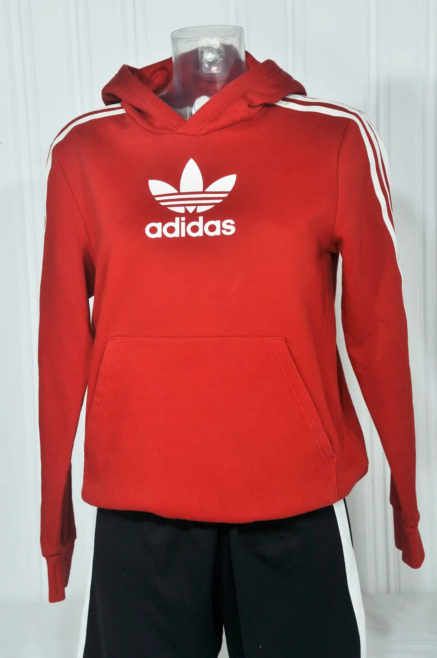 Sweat à capuche adidas 164 (13-14 ans) rouge vintage