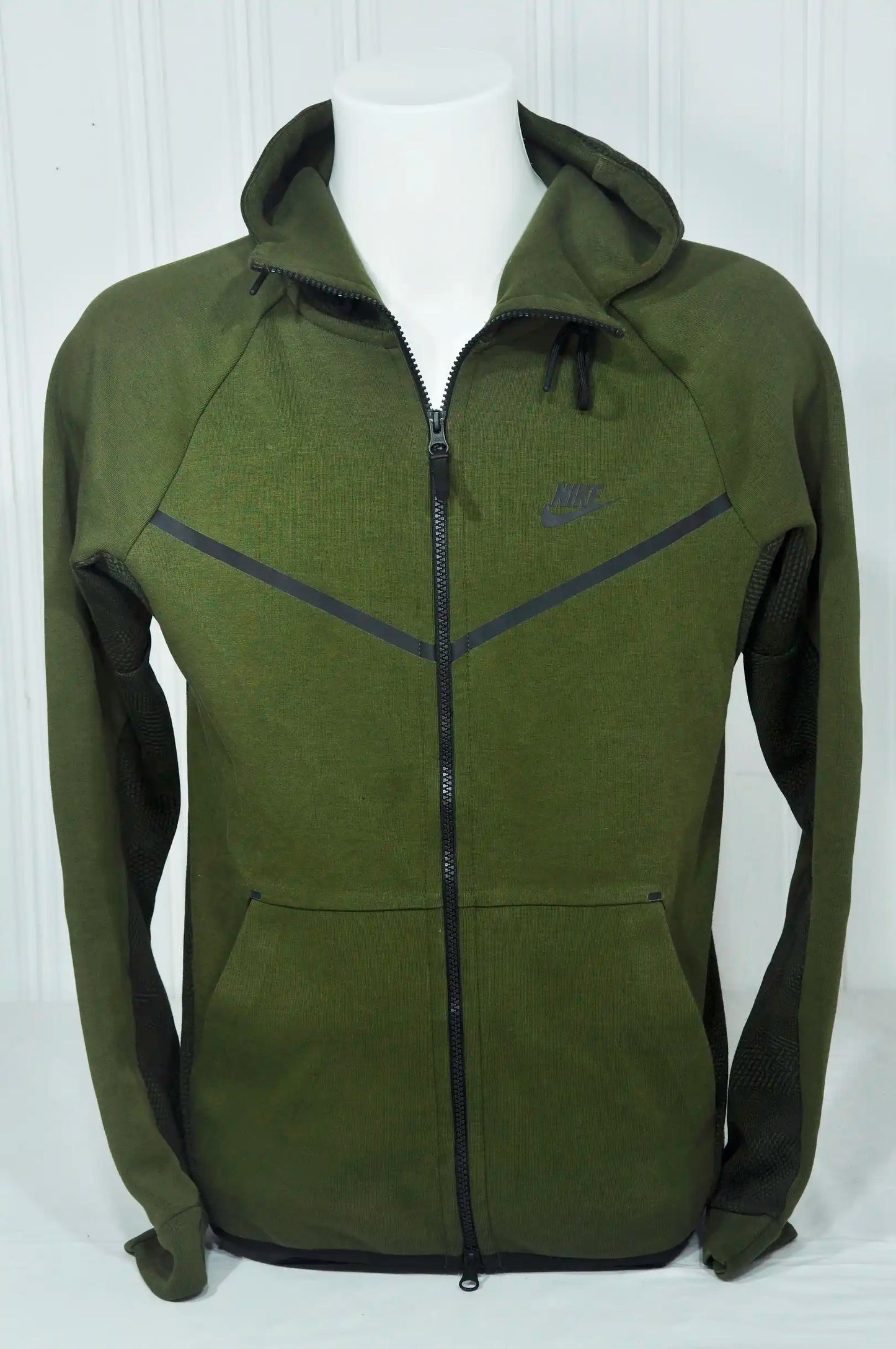 Veste à capuche S NIKE verte vintage