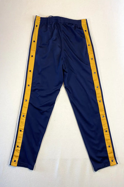 Pantalon de survêtement Adidas vintage bleu marine & jaune – Taille M
