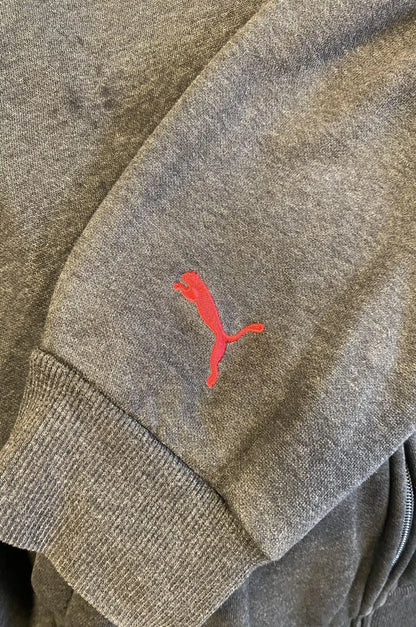Sweat à capuche zippé Puma gris